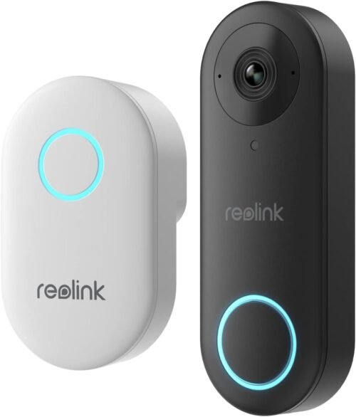 timbre video WiFi REOLINK 2K instalado en puerta