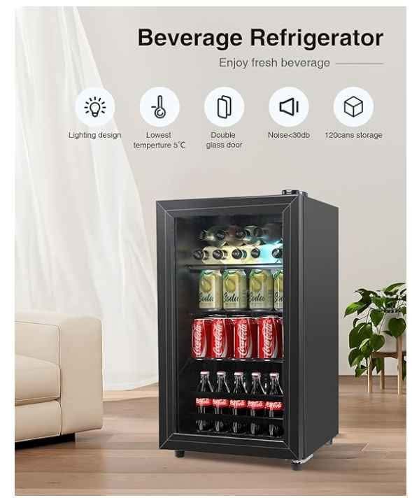 Mini refrigerador compacto con diseño moderno – Outlet360Mx