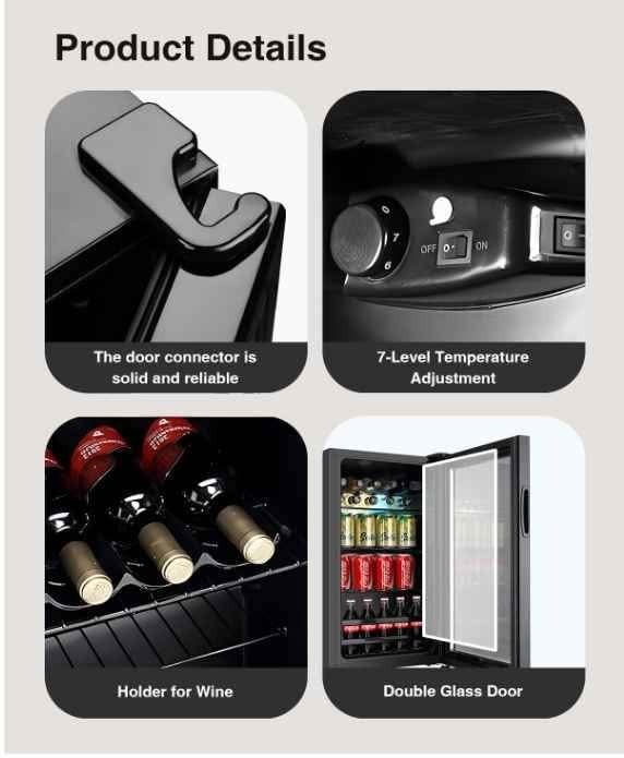 Mini refrigerador compacto con diseño moderno – Outlet360Mx