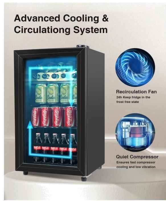 Mini refrigerador compacto con diseño moderno – Outlet360Mx