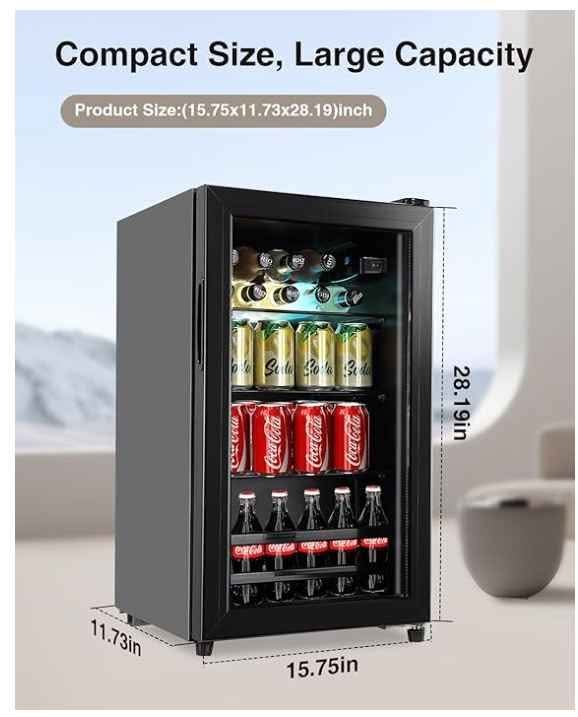 Mini refrigerador compacto con diseño moderno – Outlet360Mx