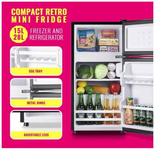 Mini refrigerador compacto con diseño moderno – Outlet360Mx